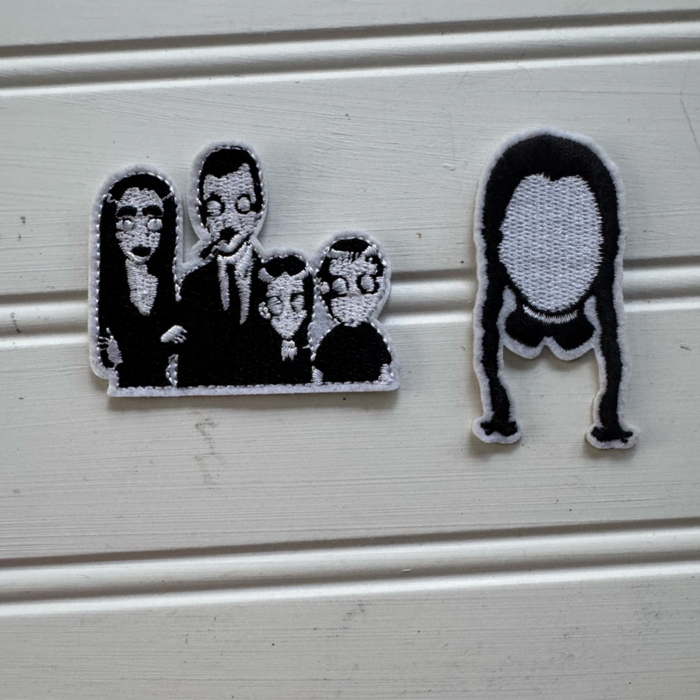 Black and White Adam’s Family Patches